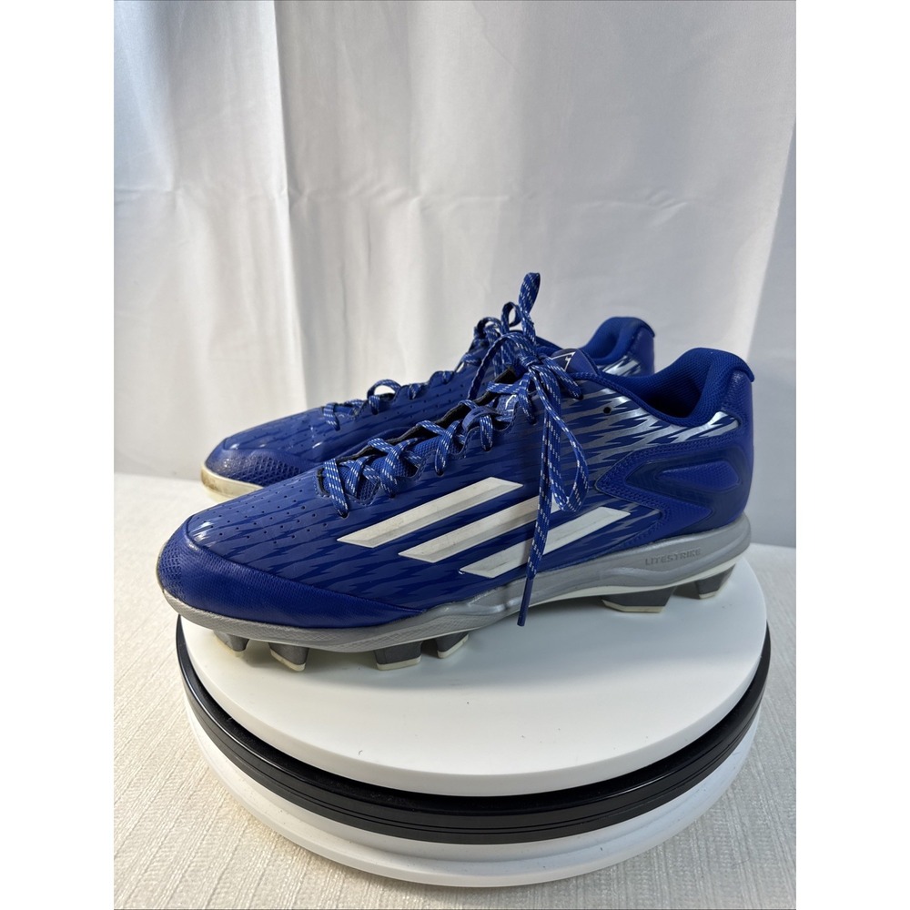 Adidas Lifestrike Iron Skin Baseball Cleats  Mens Sz 13 Blue/white